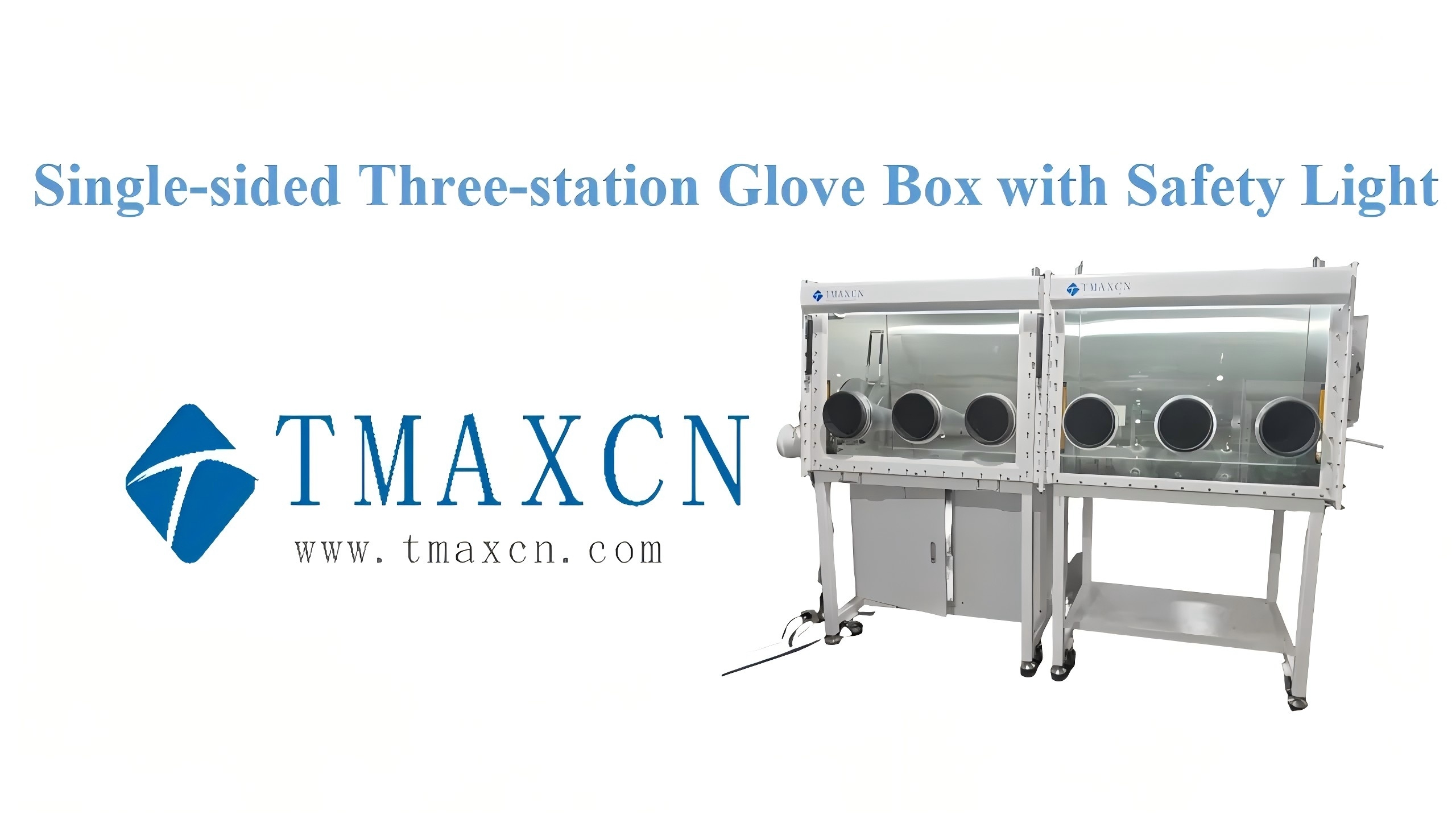 Single-sided Three-station Glove Box with Safety Light