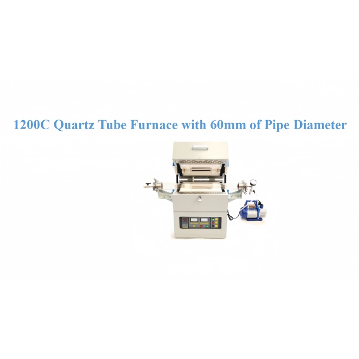 1200C Quartz Tube Furnace with 60mm of Pipe Diameter